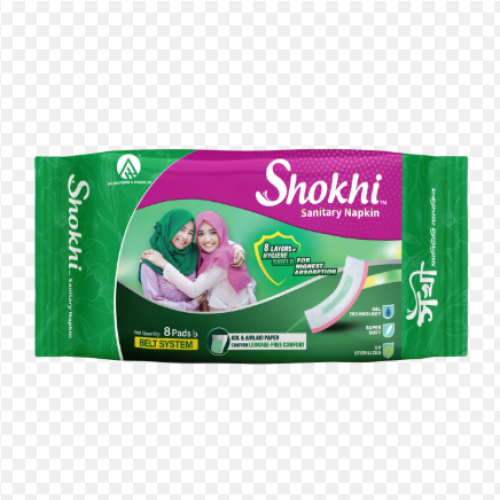 সুখী স্যানিটারি ন্যাপকিন বেল্ট ৮ প্যাড Akij